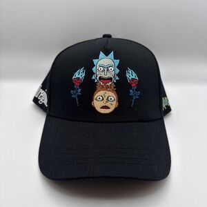 RARE NWT Civil Regime Rick And Morty Strapback Cap Hat Embroidered  Black